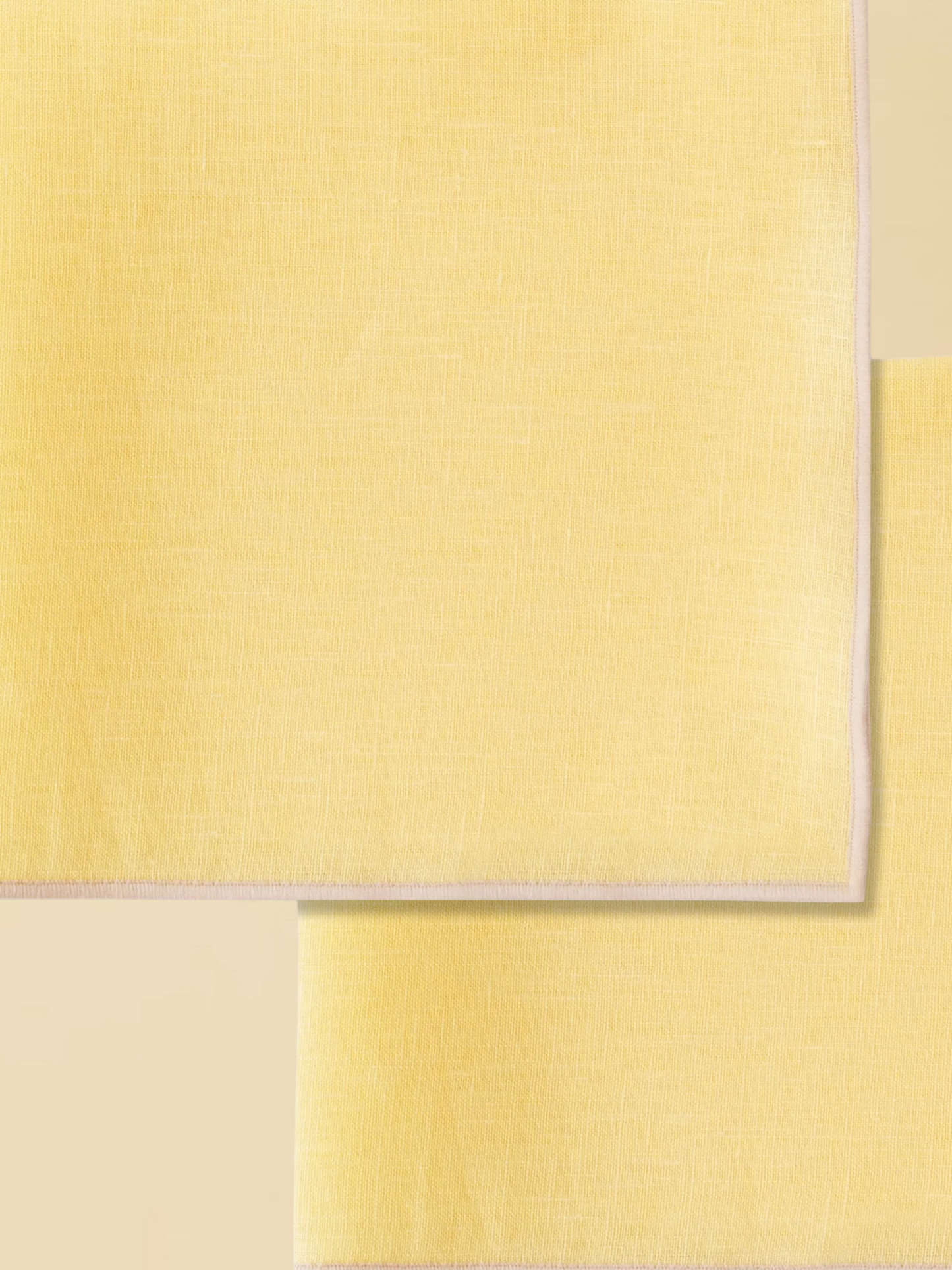 Butter Yellow Linen Napkin Set