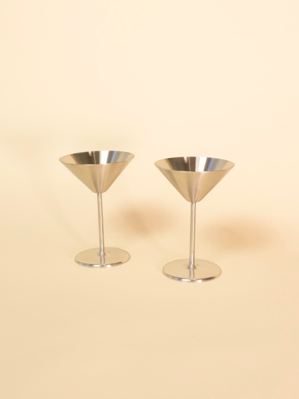 Stainless Steel Martini Glass Set