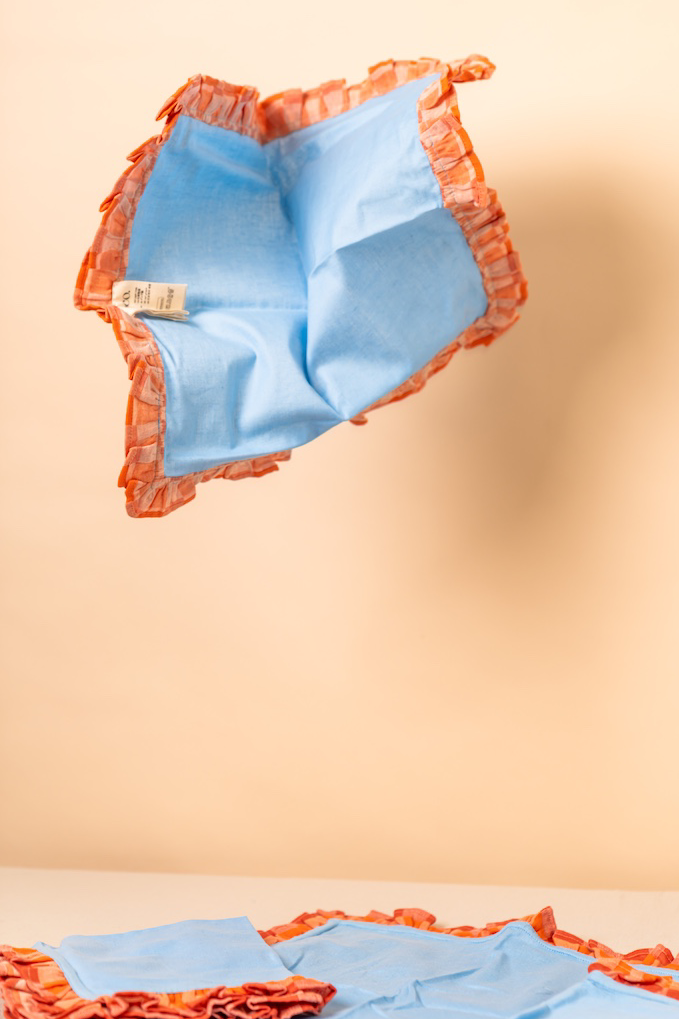 Apricot Checkerboard Cotton Napkin