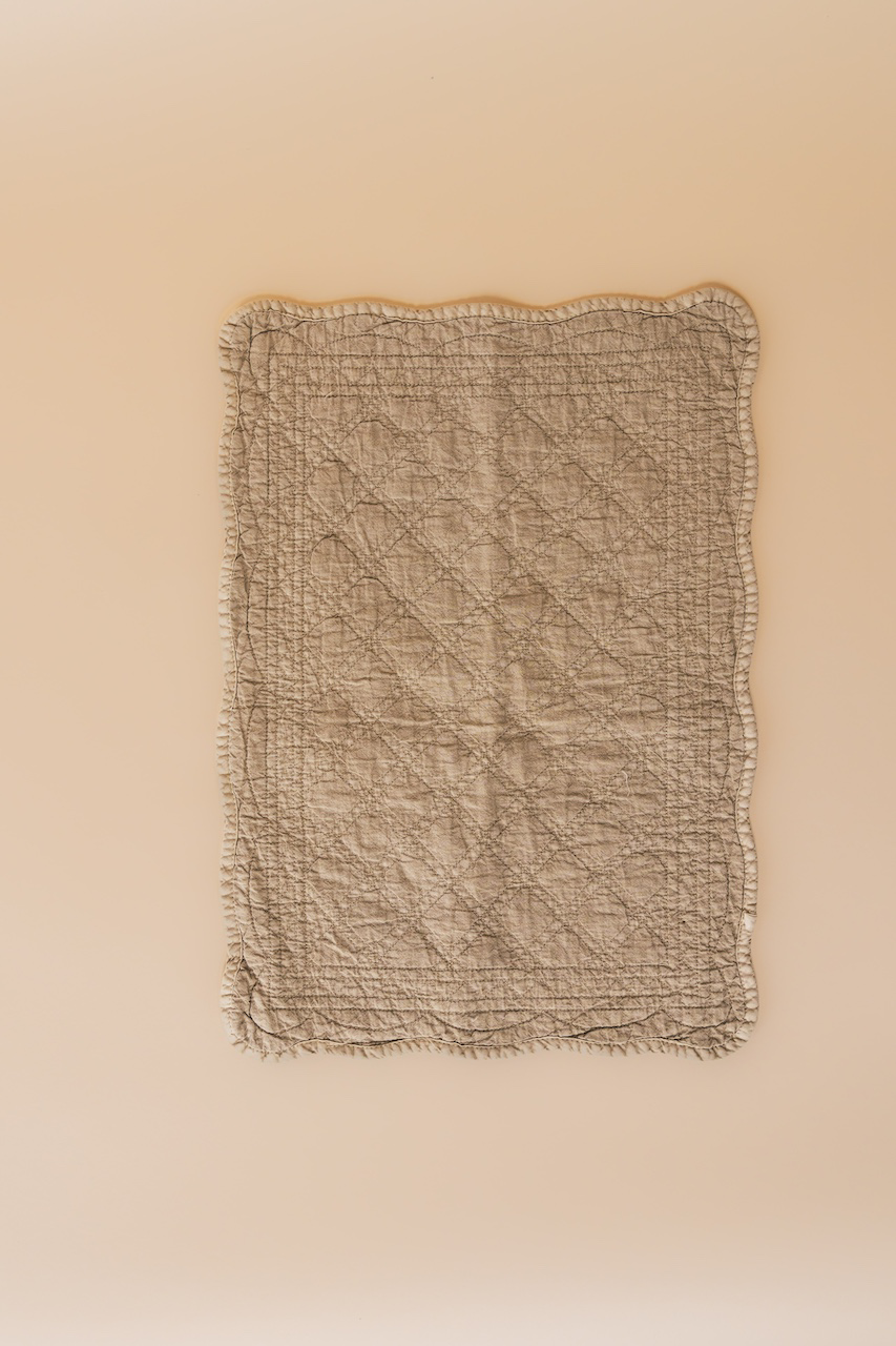 Beige Quilted Placemat Set