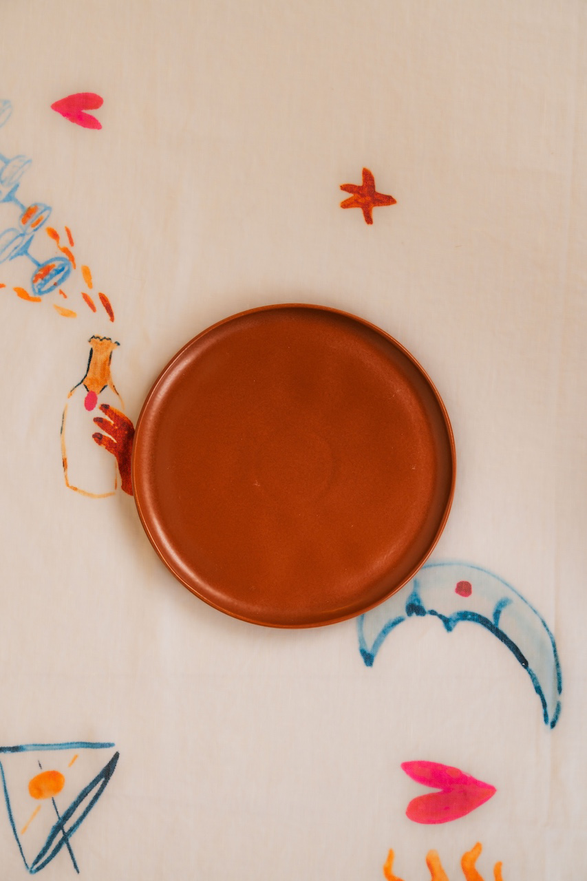 Bio Stoneware Terracotta Dinner Plate Set