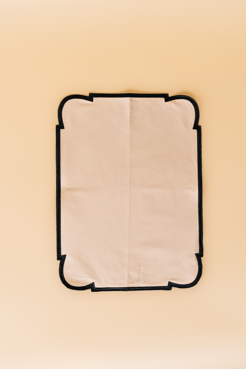 Black and White Cotton Placemat