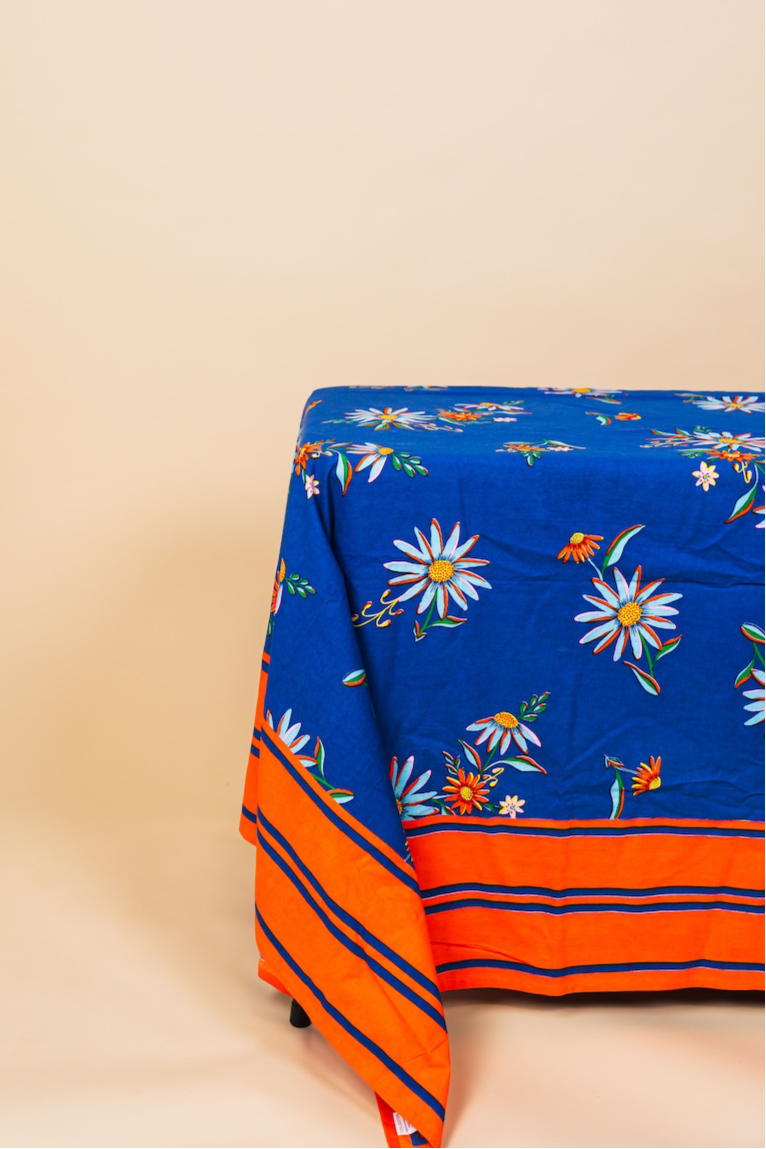 Blue Daisy Tablecloth