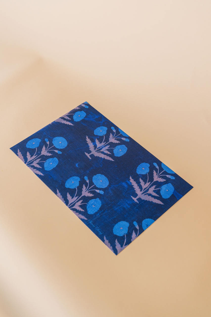 Blue Poppy Vinyl Placemat Set