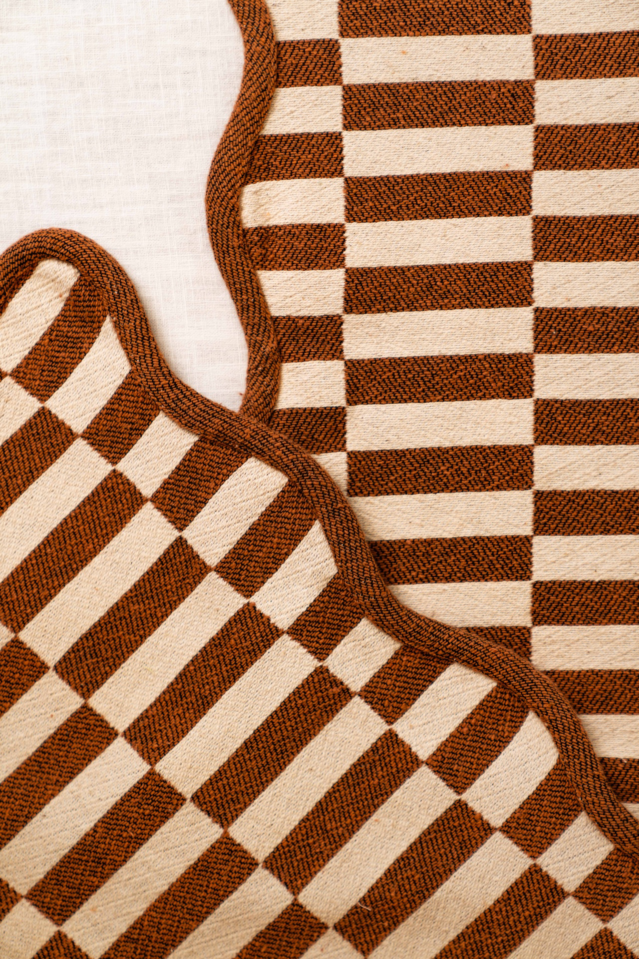 Camel Checkerboard Cotton Placemat