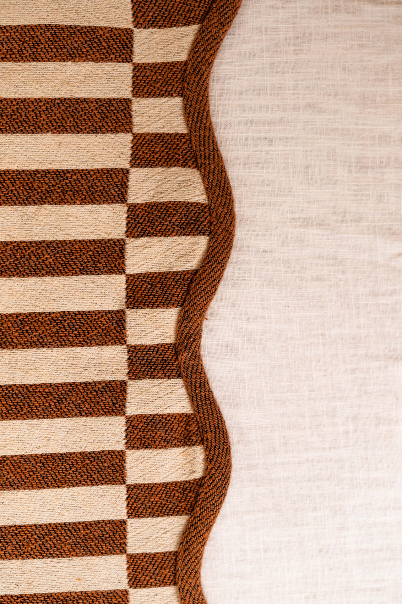 Camel Checkerboard Cotton Placemat Set