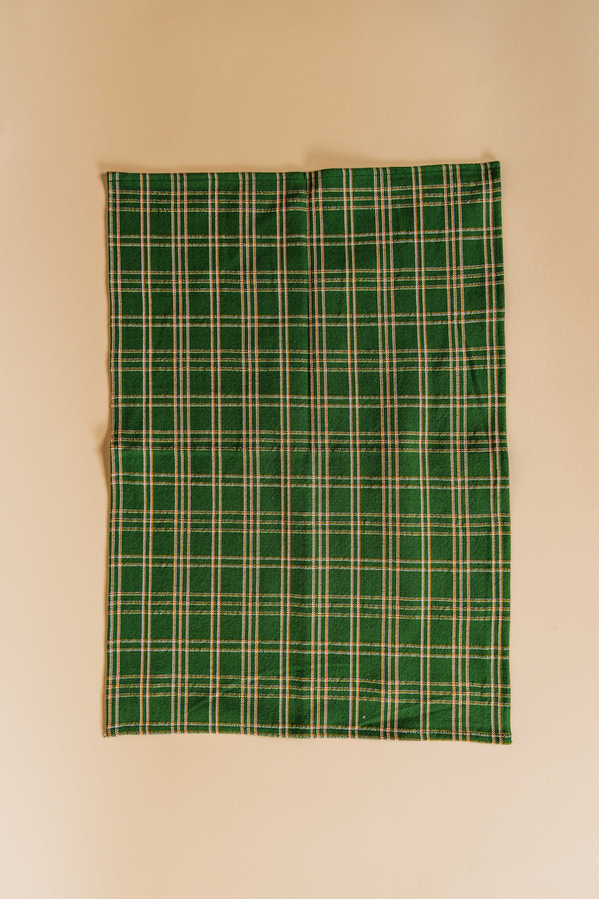 Chiapas Plaid Forest Green Placemat Set