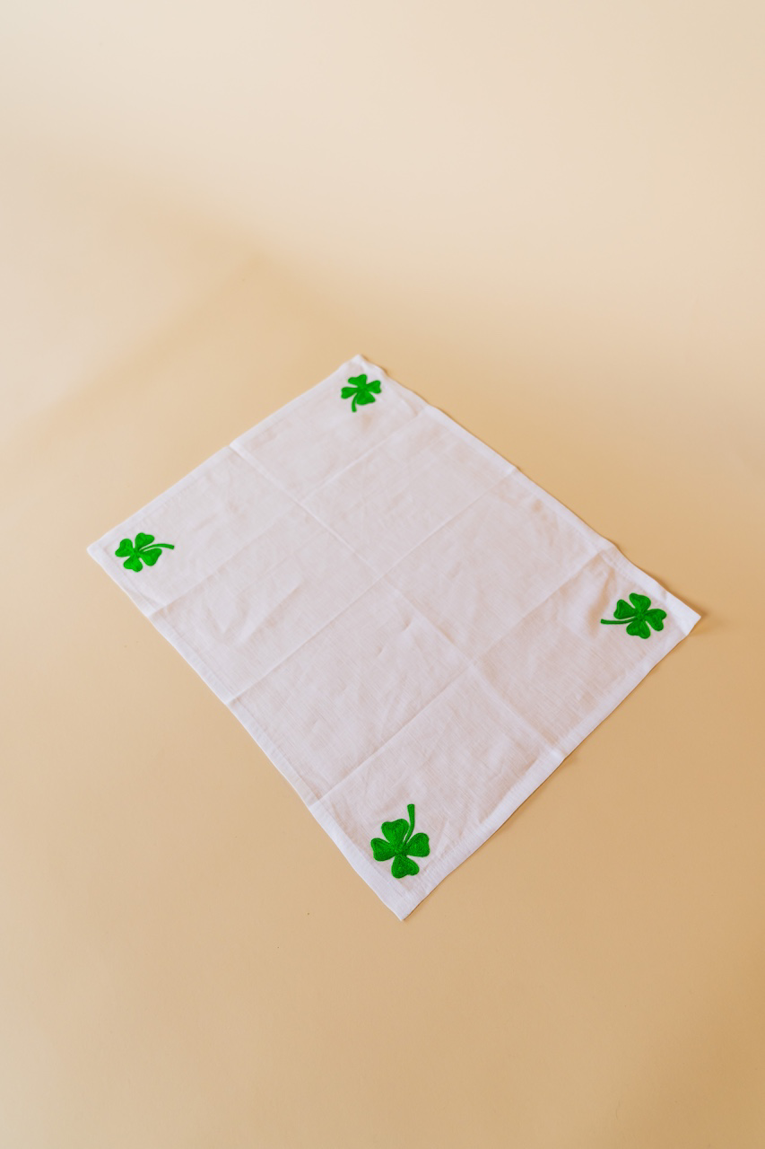 Clover Hand-Embroidered Placemat Set
