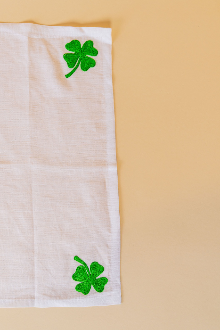 Clover Hand-Embroidered Placemat