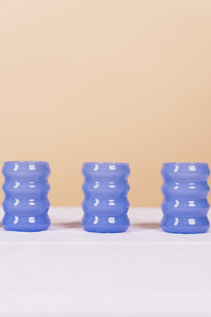 Cornflower Opaque Ripple Cup