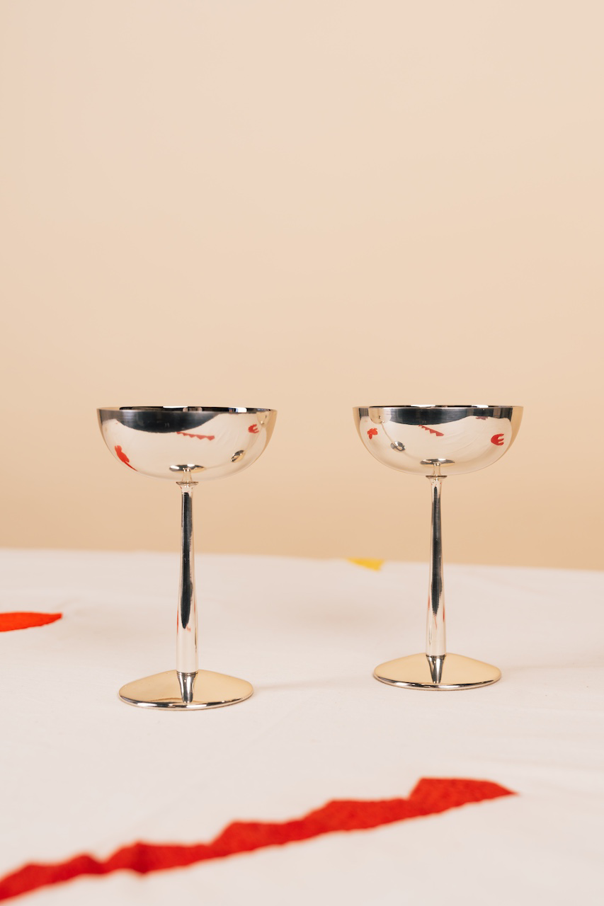 Emporia Stainless Steel Coupe Cocktail Glass Set of 3