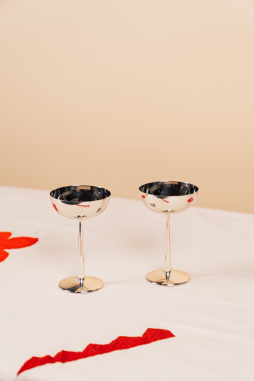 Emporia Stainless Steel Coupe Cocktail Glass Set of 3