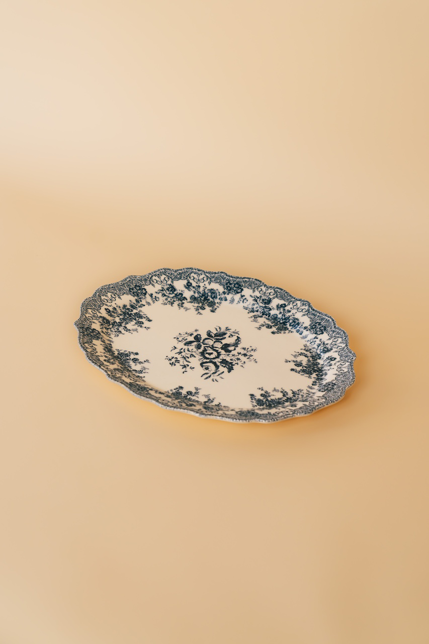 Floral Earthenware Platter