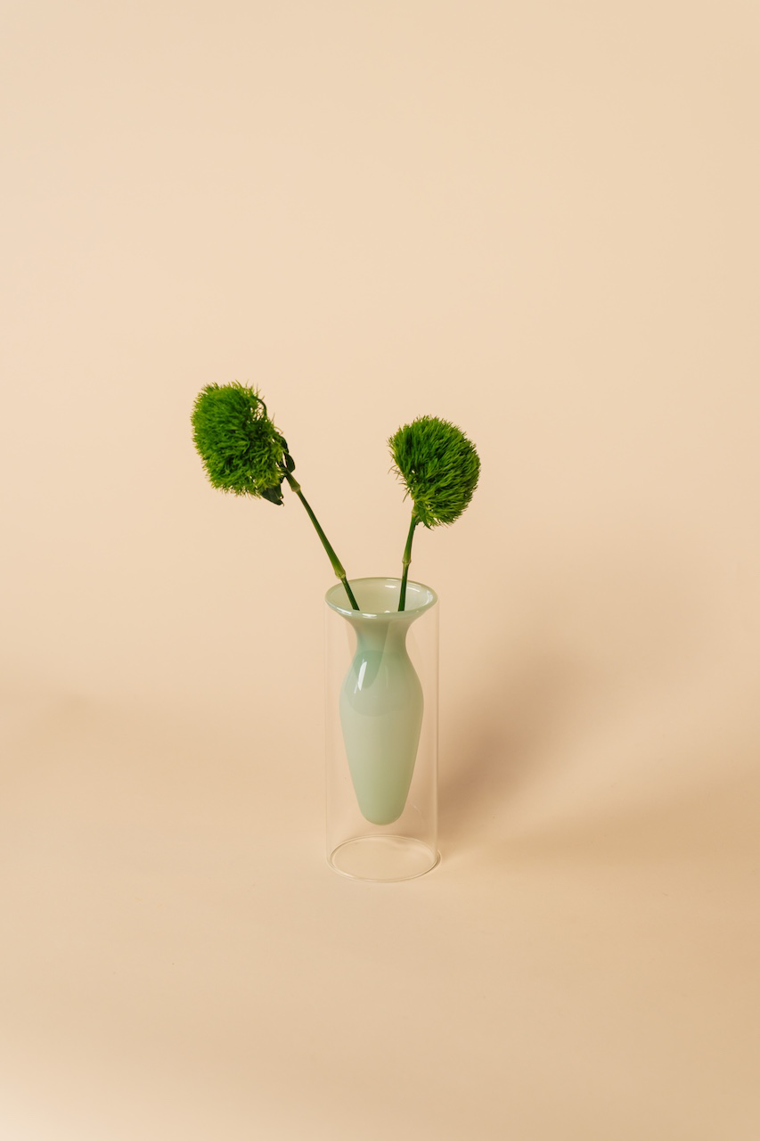 Jade Terrarium Hydroponic Colored Glass Vase
