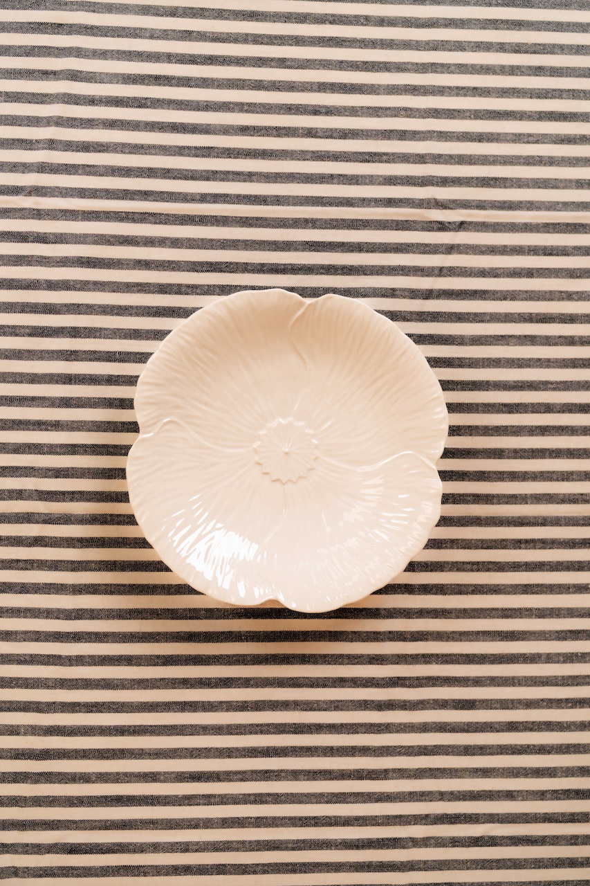 Large Flower Stoneware Plate