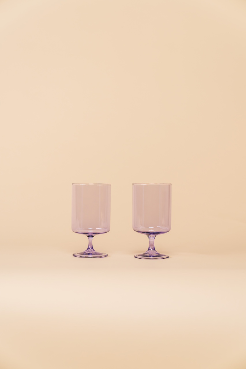 Lilac Morgan Short Wine Glass Set of 2