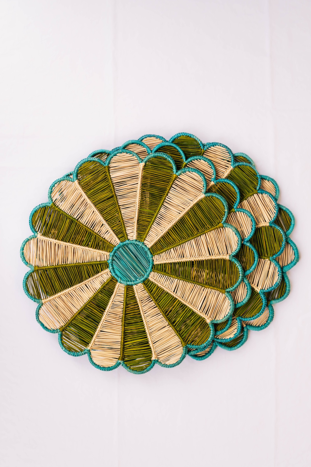Margarita Placemat Olive/Aquamarine