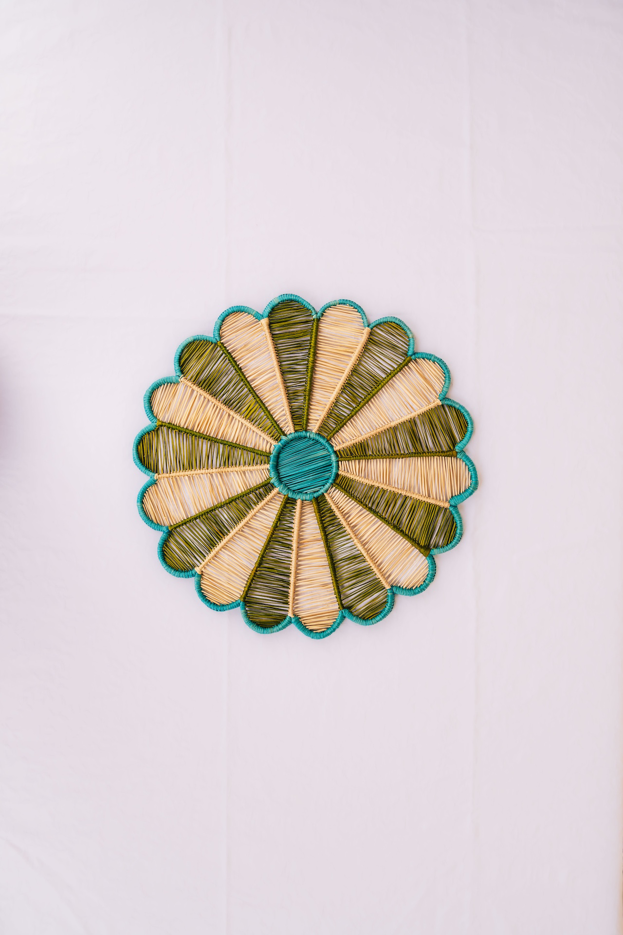Margarita Placemat Olive & Aquamarine Set