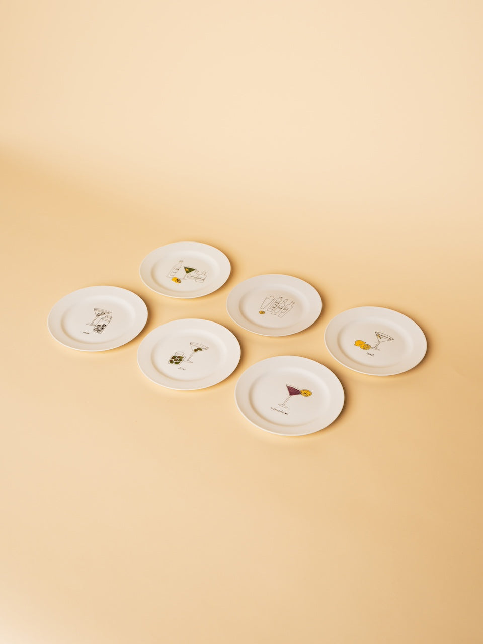 Martini Plate Set