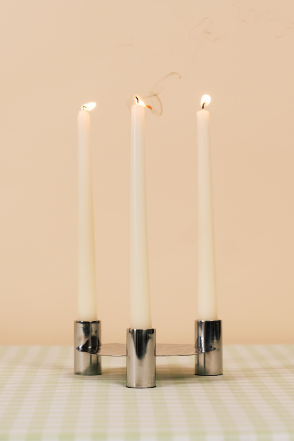 Metal 3-arm Candlestick Holder