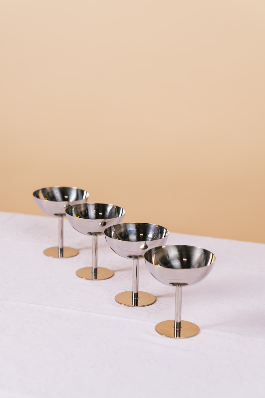 Metal Serving Coupe