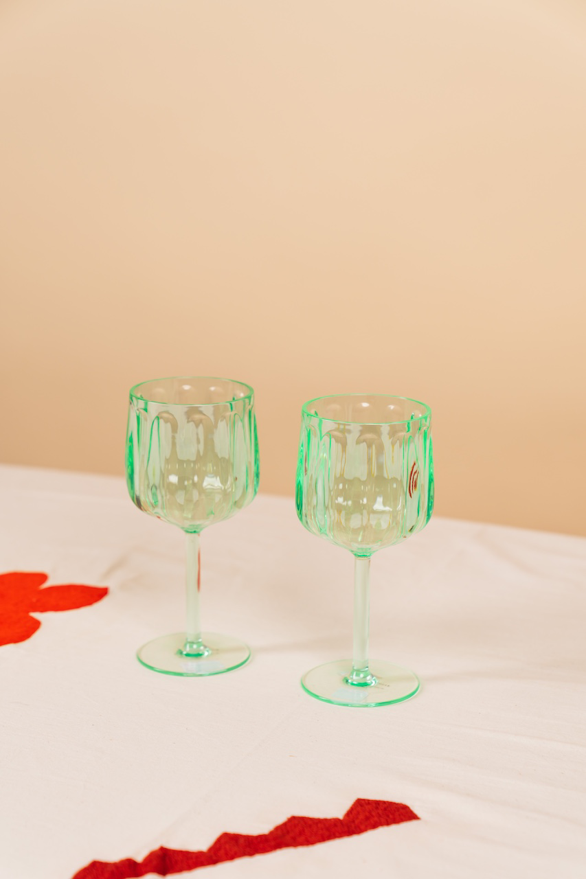 Mint Lucia Acrylic Wine Glass