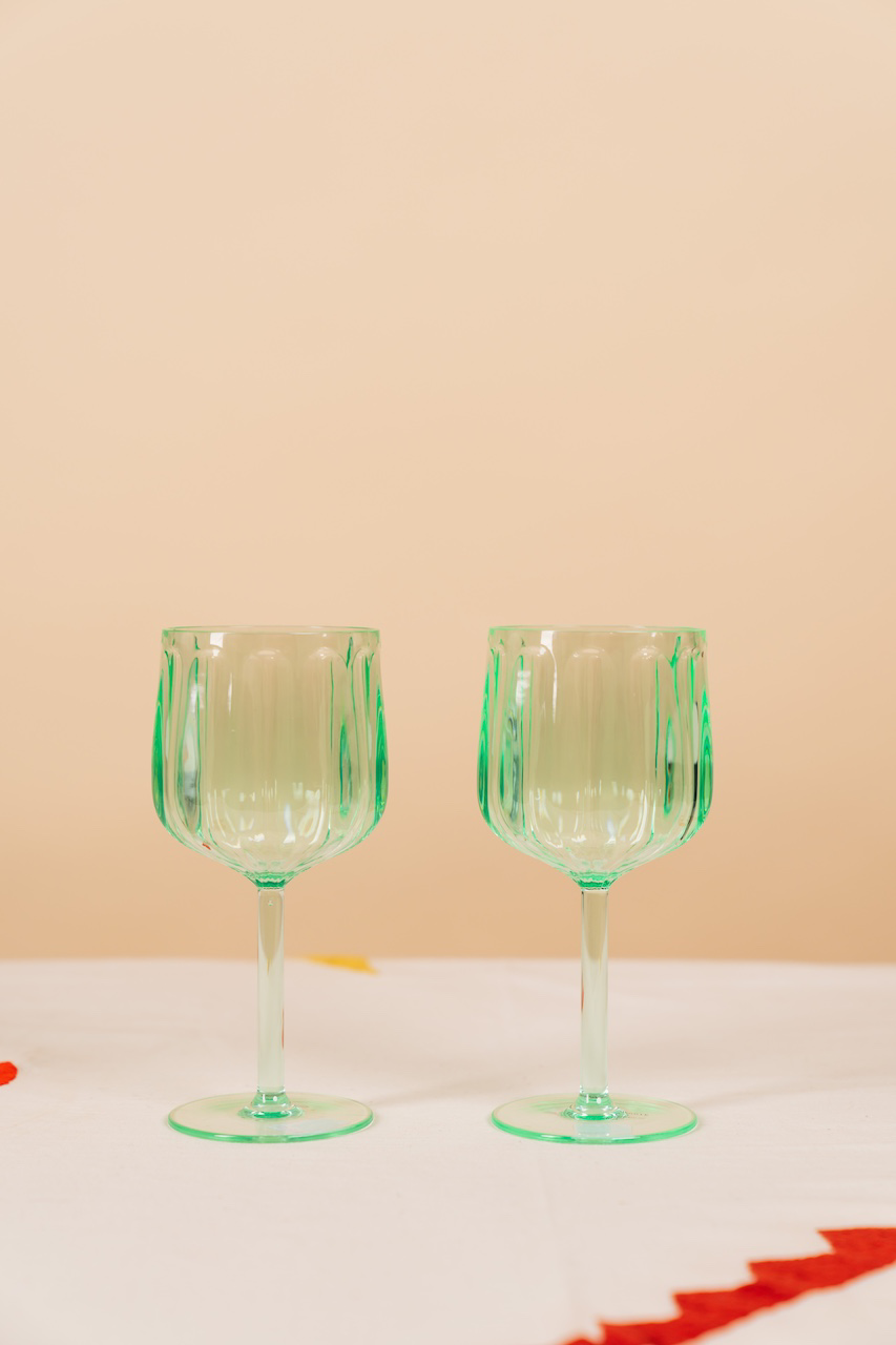 Mint Lucia Acrylic Wine Glass Set of 2