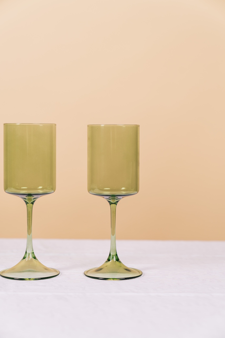 Morgan Sage Wine Glass Set of 2