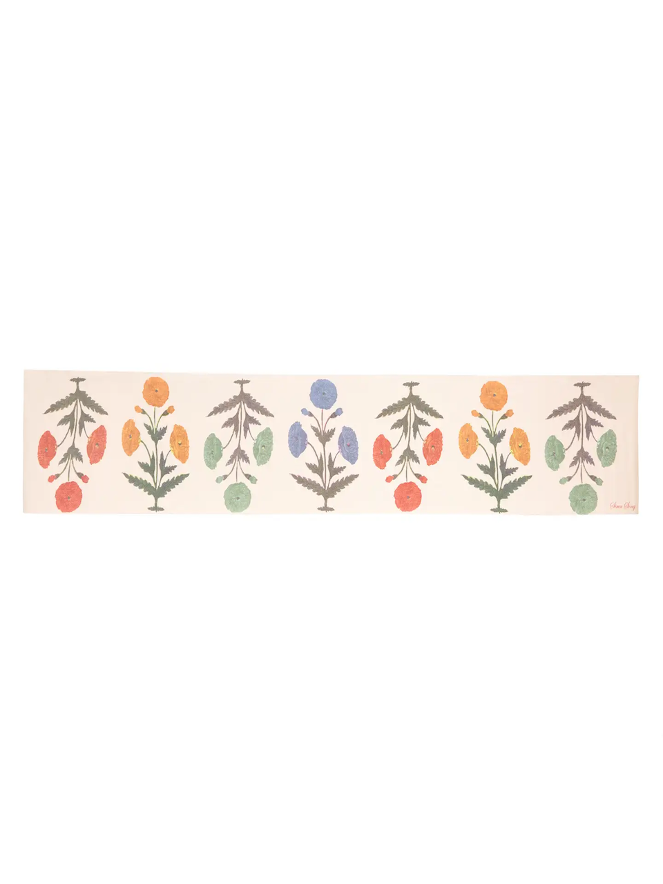 Multi Poppy Vinyl Table Runner