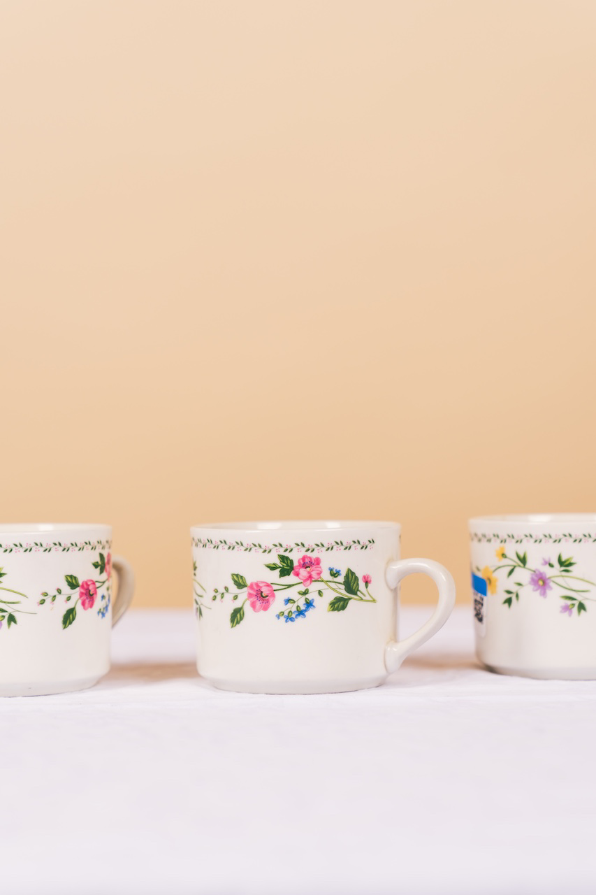Multicolor Floral Mug Set of 5