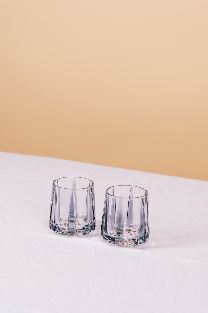 Navy Blue Nordic Whiskey Glass Set of 4
