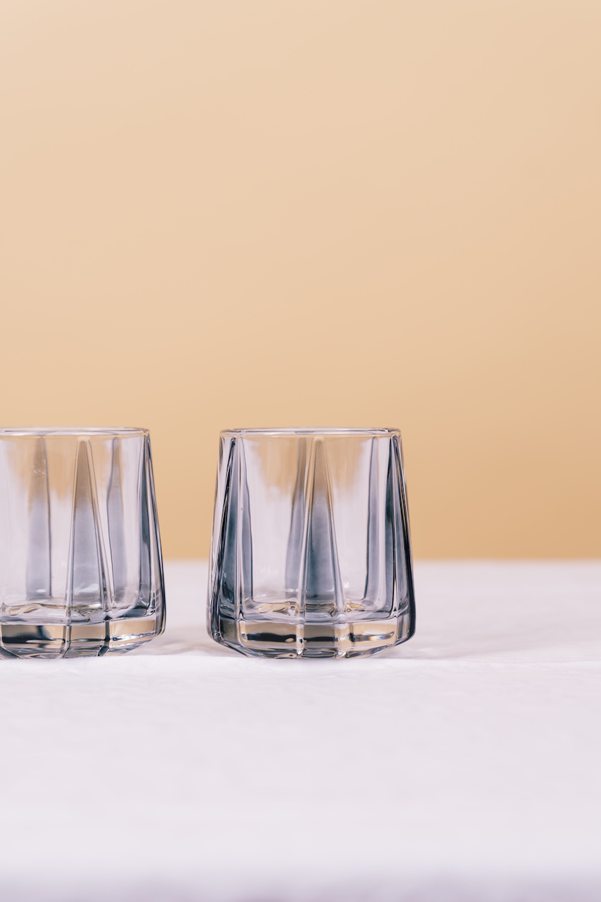 Navy Blue Nordic Whiskey Glass Set of 4