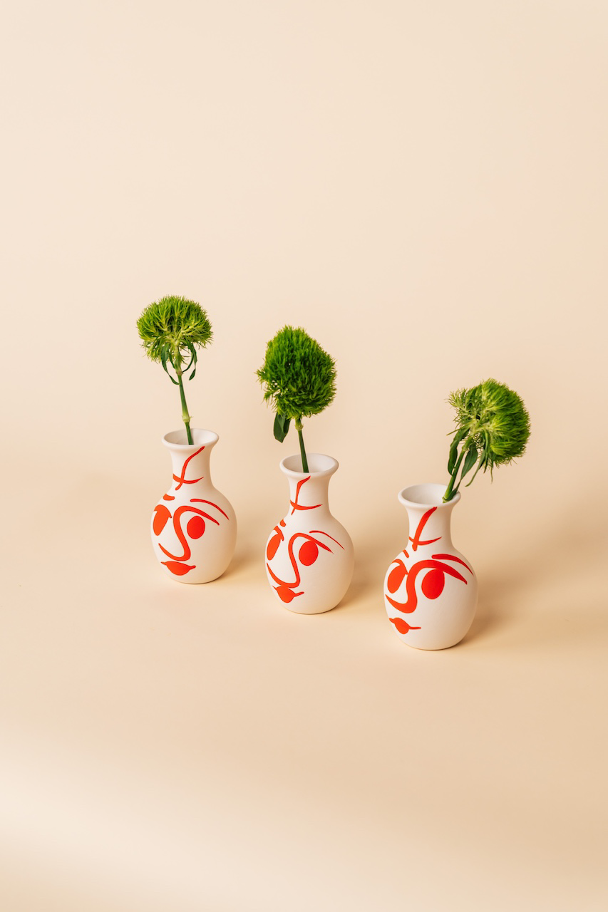 Orange Face Vase