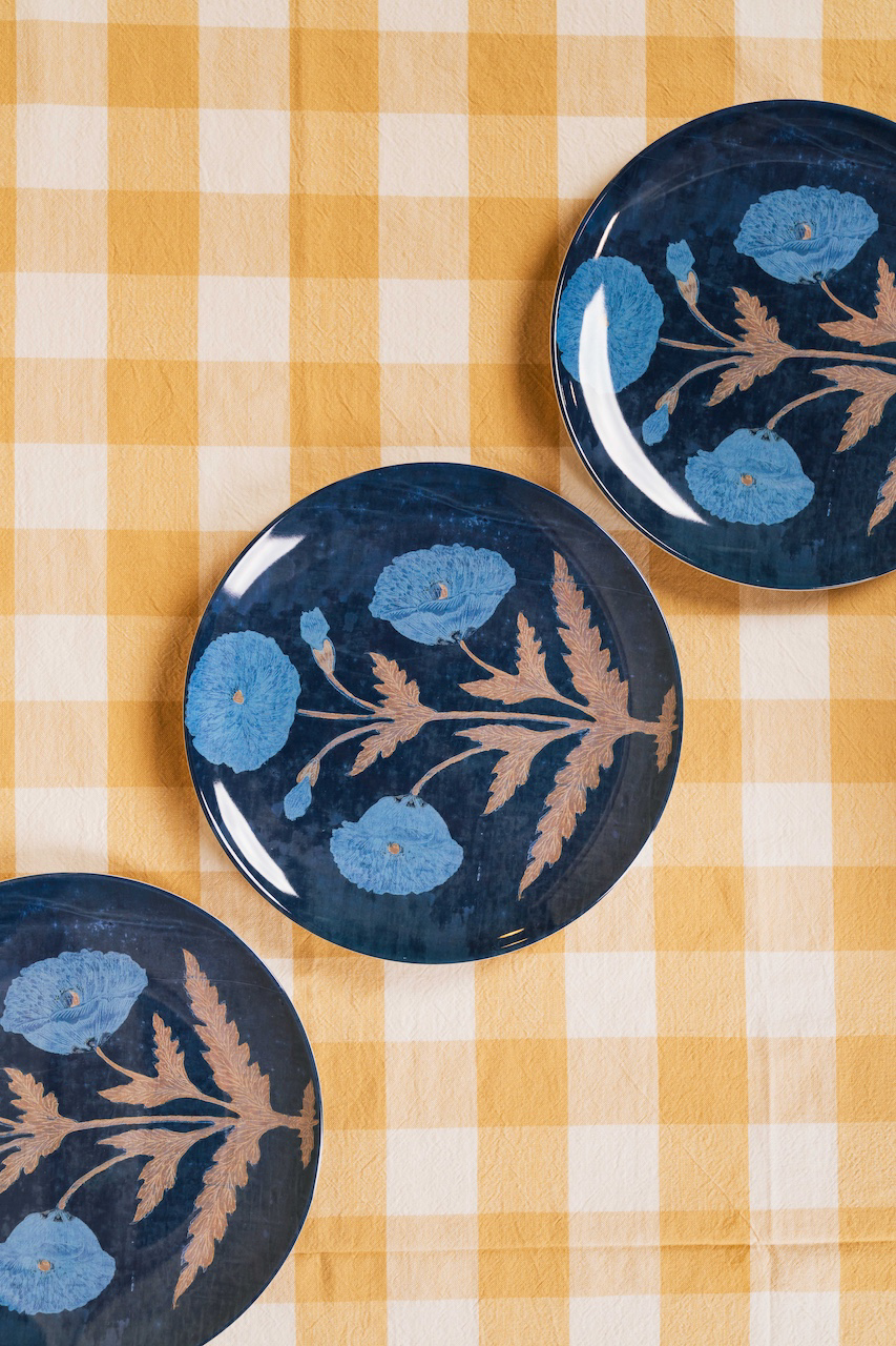 Poppy Blue Dinner Plate