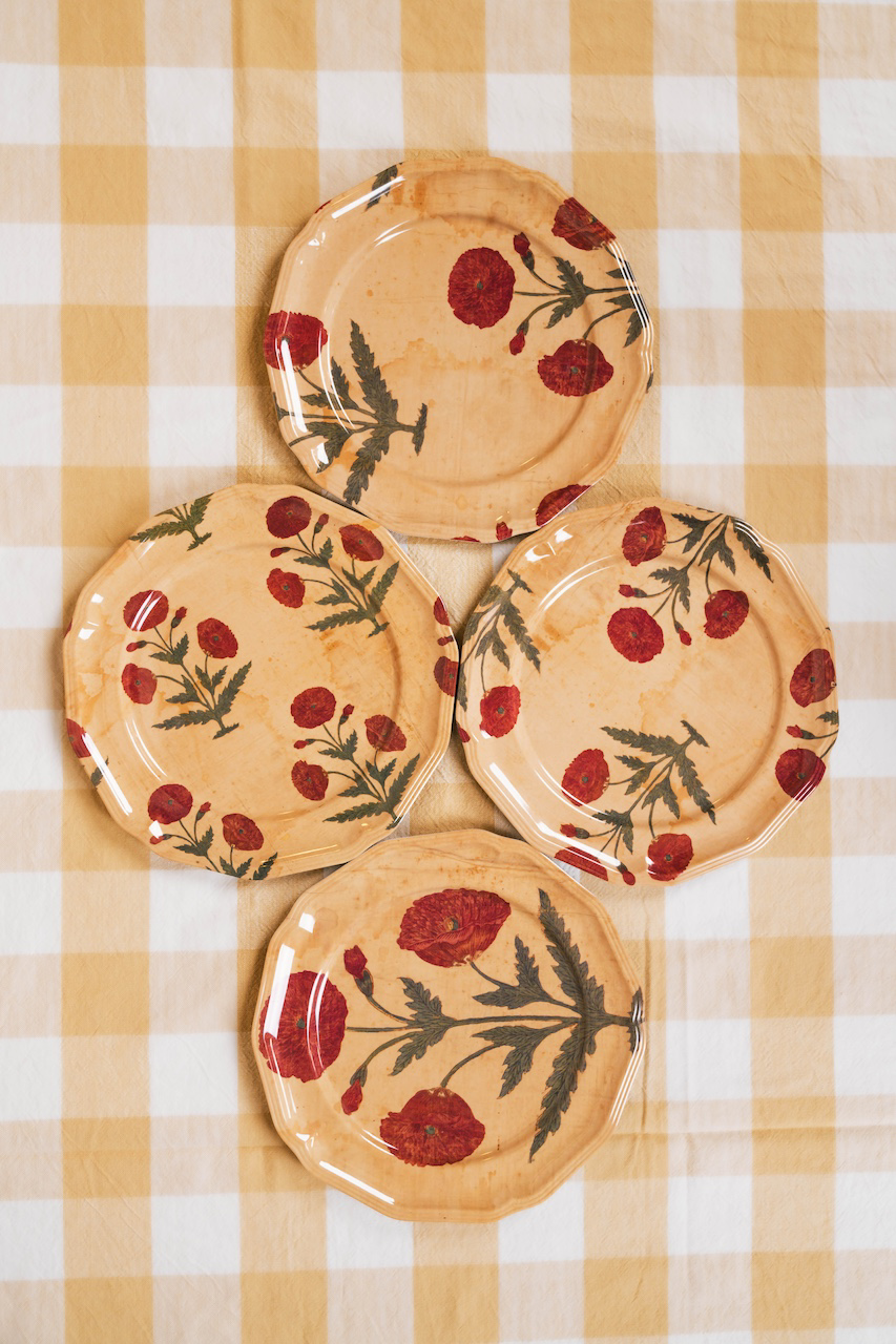 Poppy Red Side Plate Set