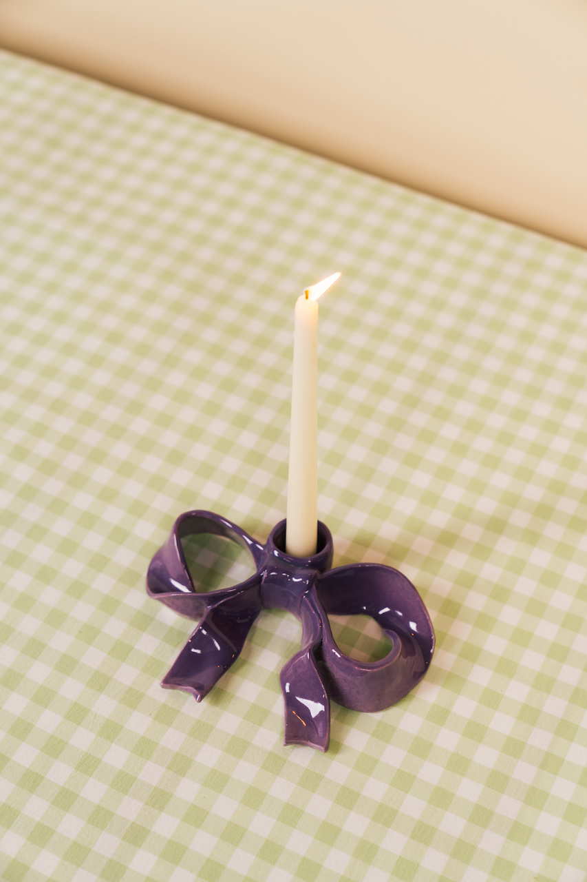 Purple BowKnot Candle Holder