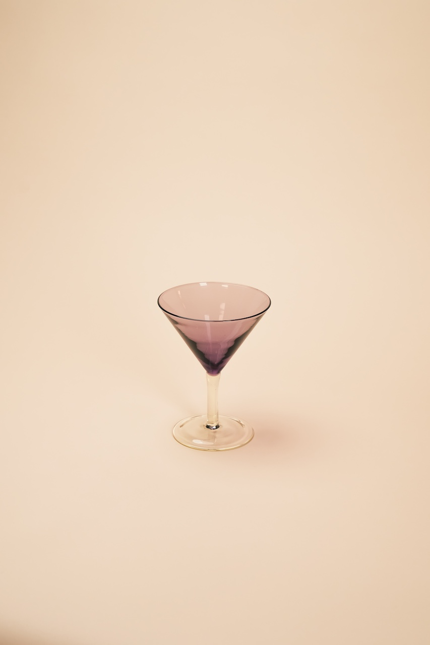 Purple Martini Glass