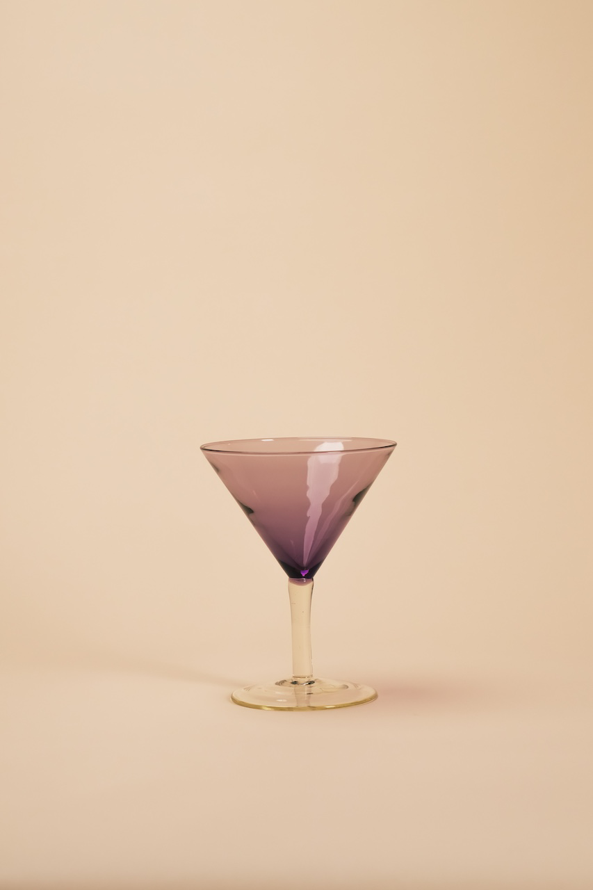 Purple Martini Glass