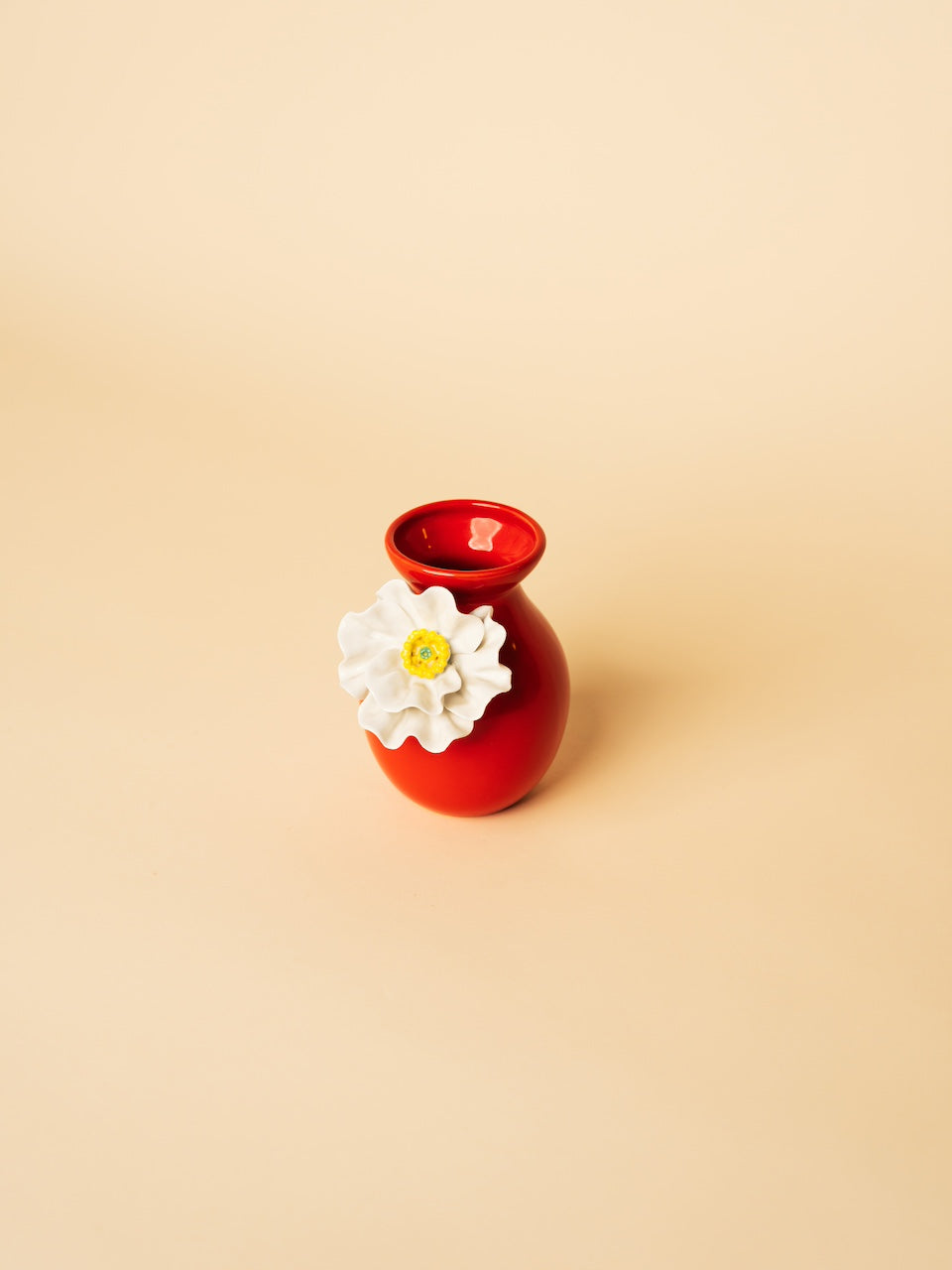 Red Floral Vase