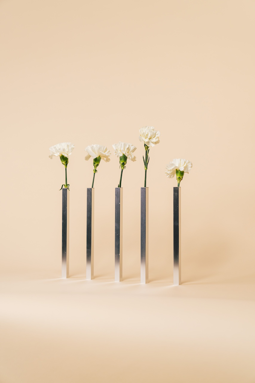 Silver Magnetic Bud Vase