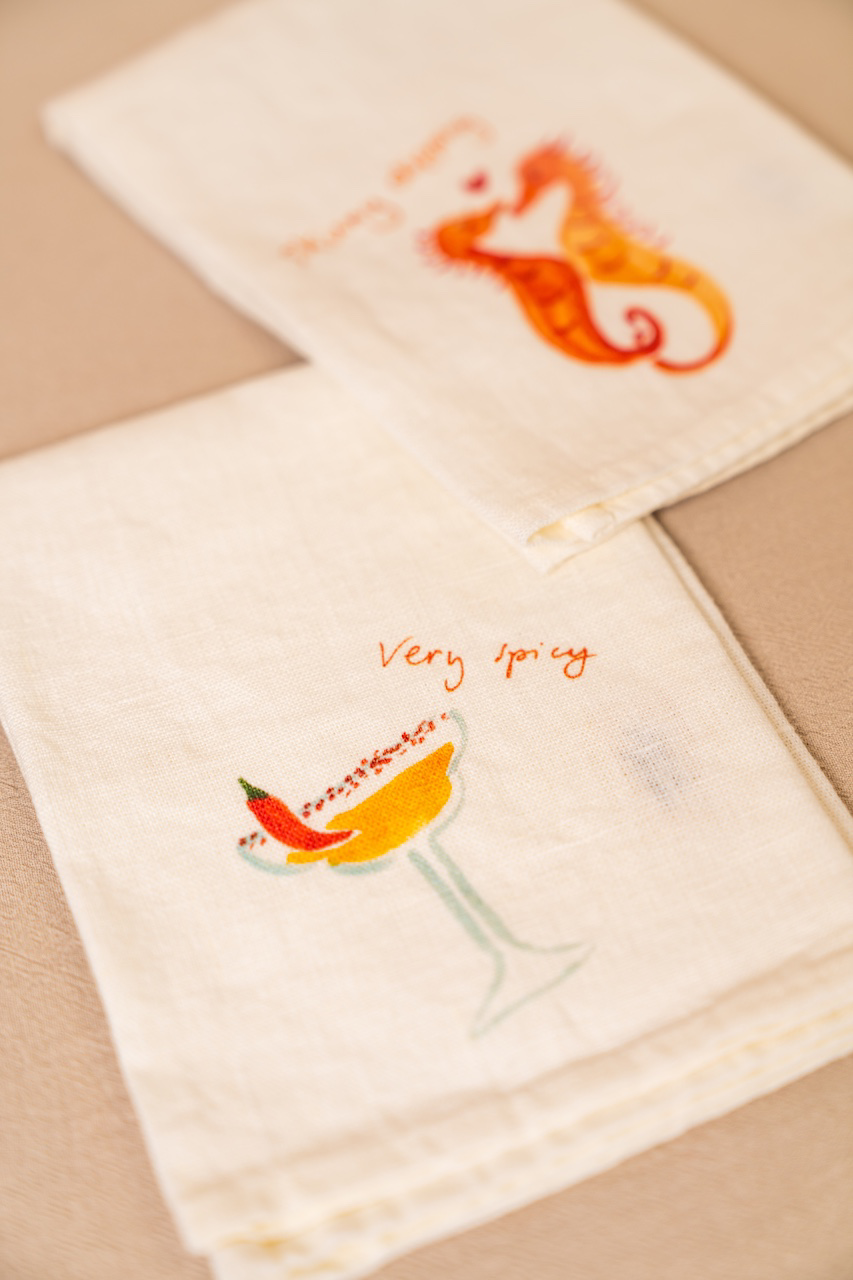 Skinny Dipping & Spicy Margs Linen Napkin Set