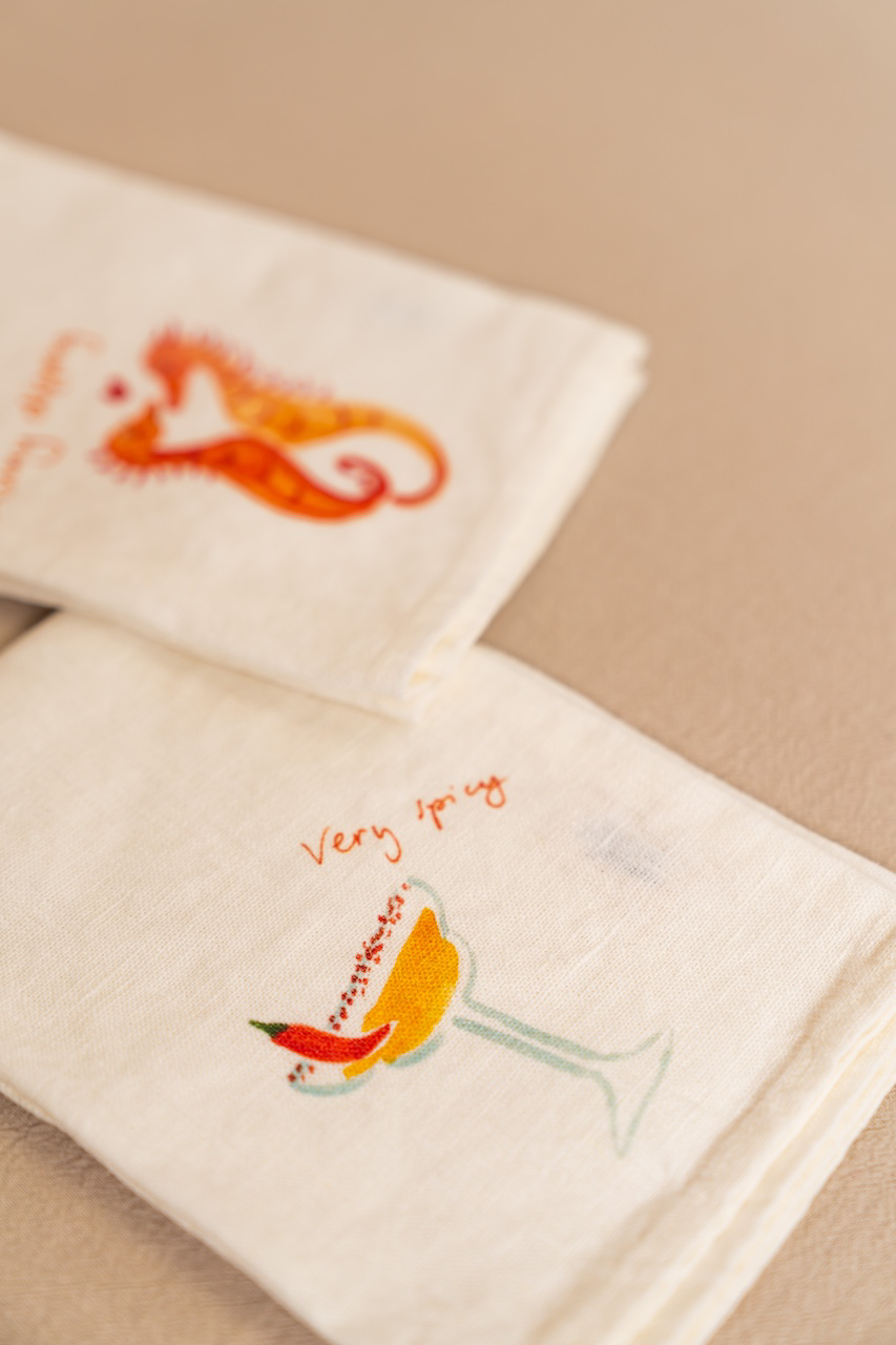 Skinny Dipping & Spicy Margs Linen Napkin Set
