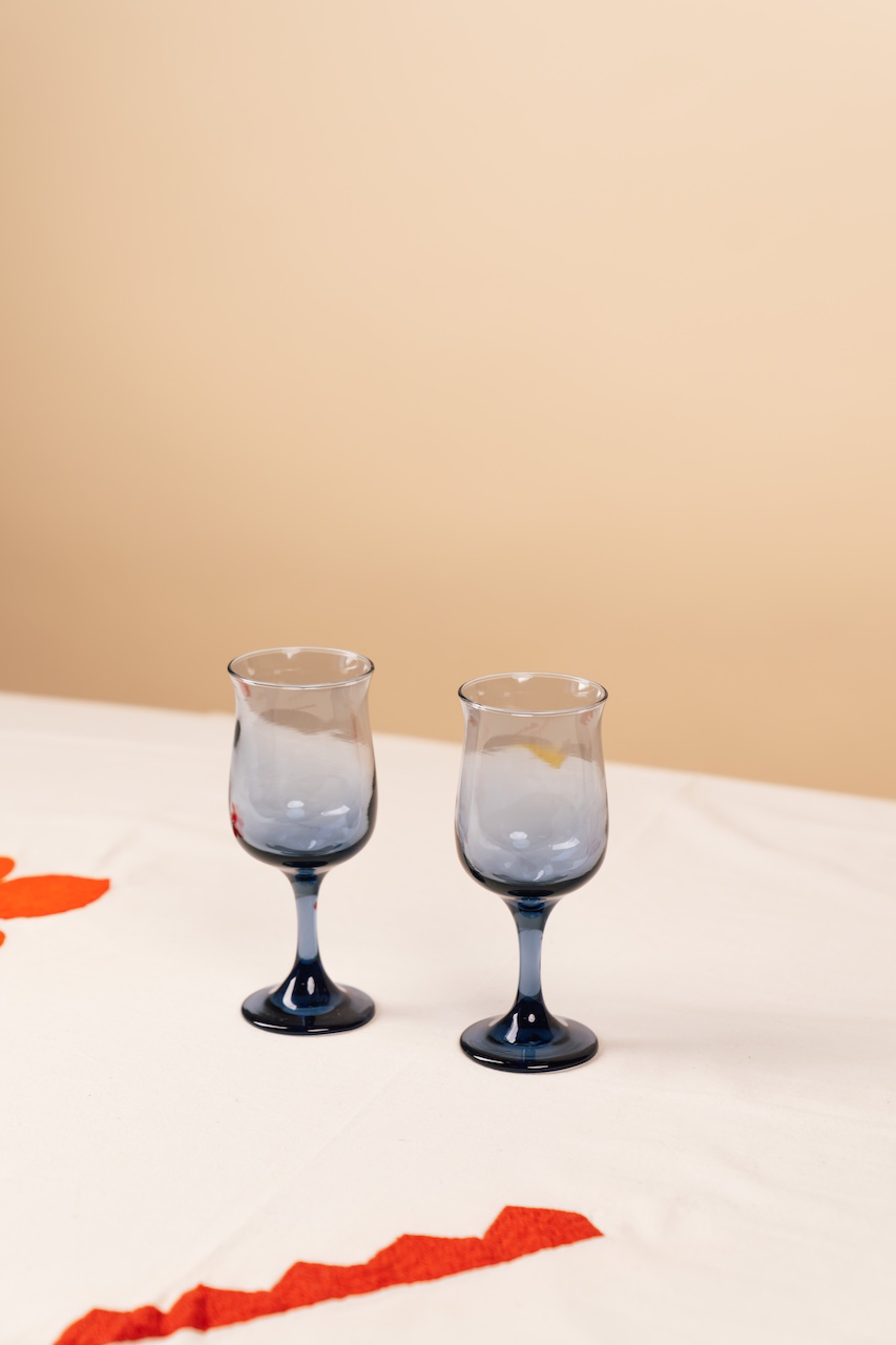 Small Blue Gradient Wine Glass Set