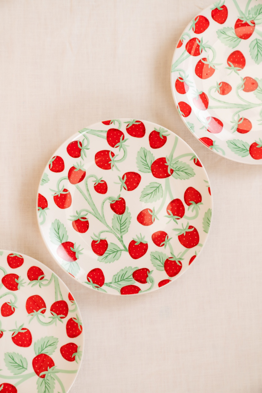 Strawberry Salad Plate Set