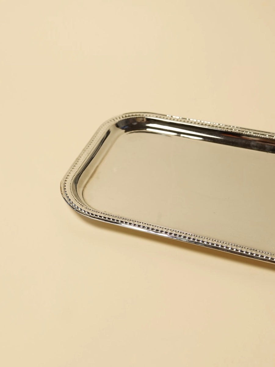 Vintage Rounded Edge Silver Platter