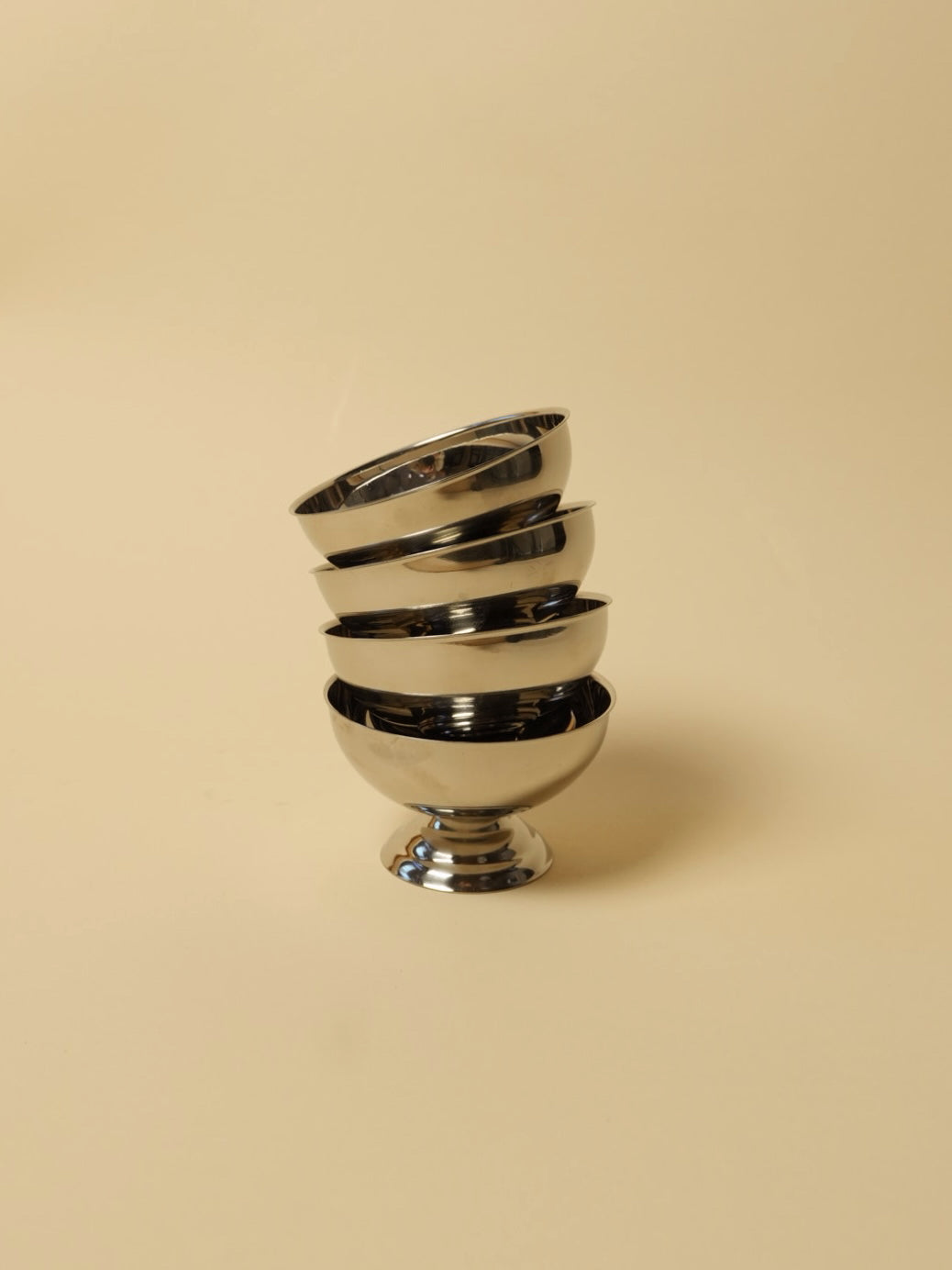 Short Stainless Steel Serving Coupe Set