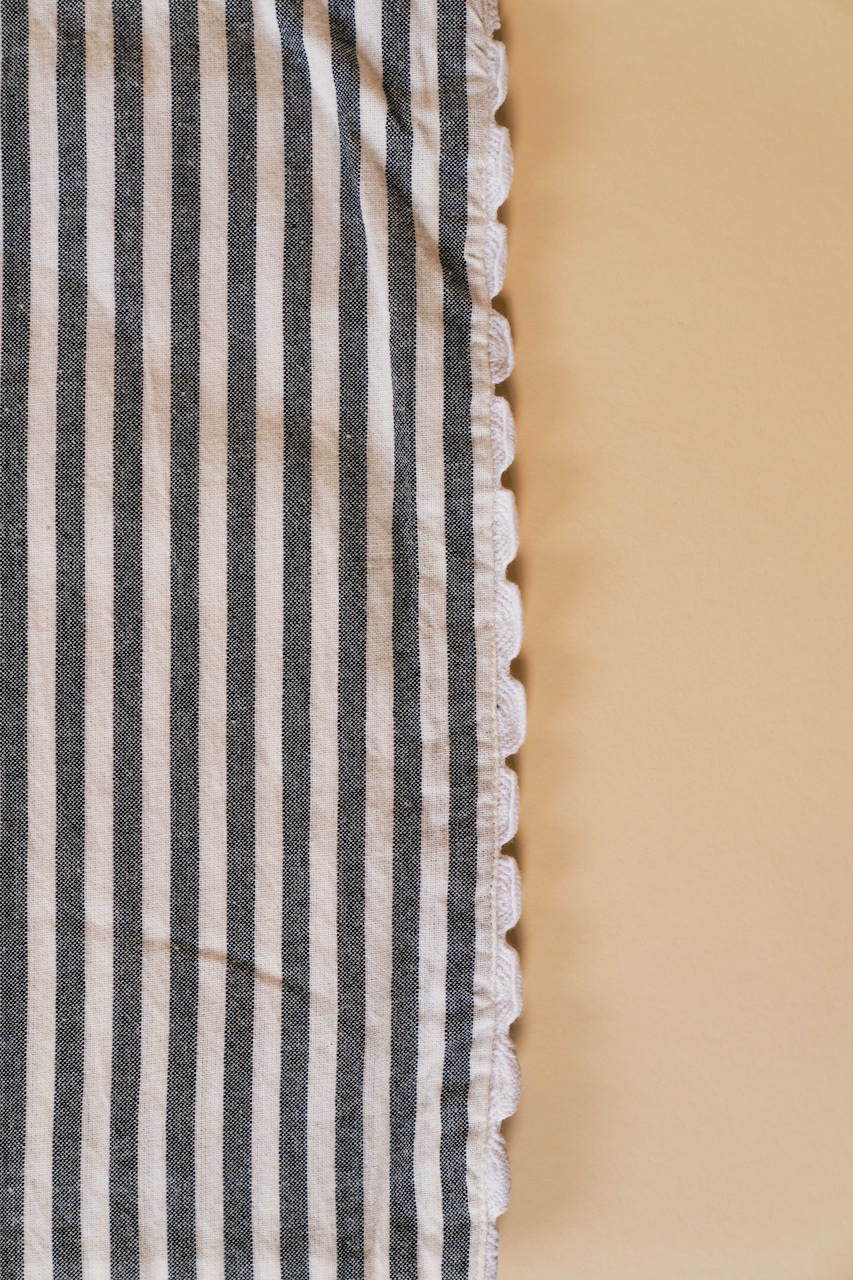 Ticking Stripe Grey Placemat Set