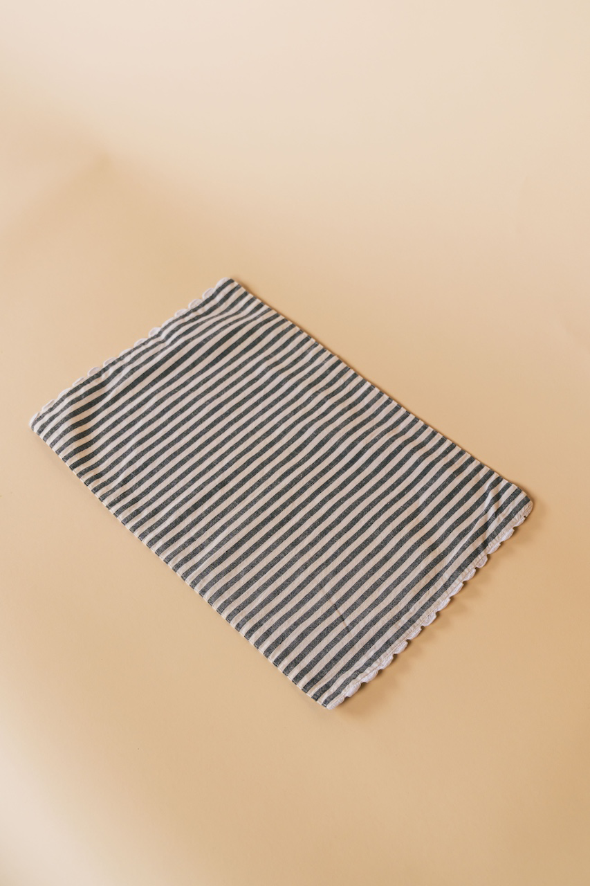 Ticking Stripe Grey Placemat Set