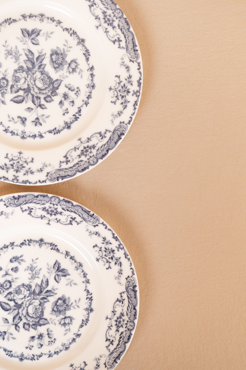Toile Salad Plate Set