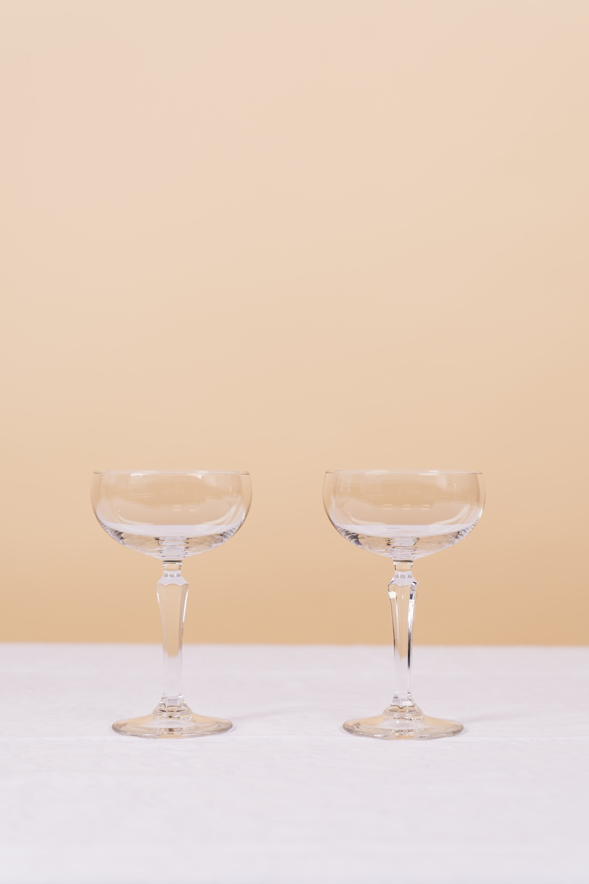 Vintage Crystal Coupe Glass